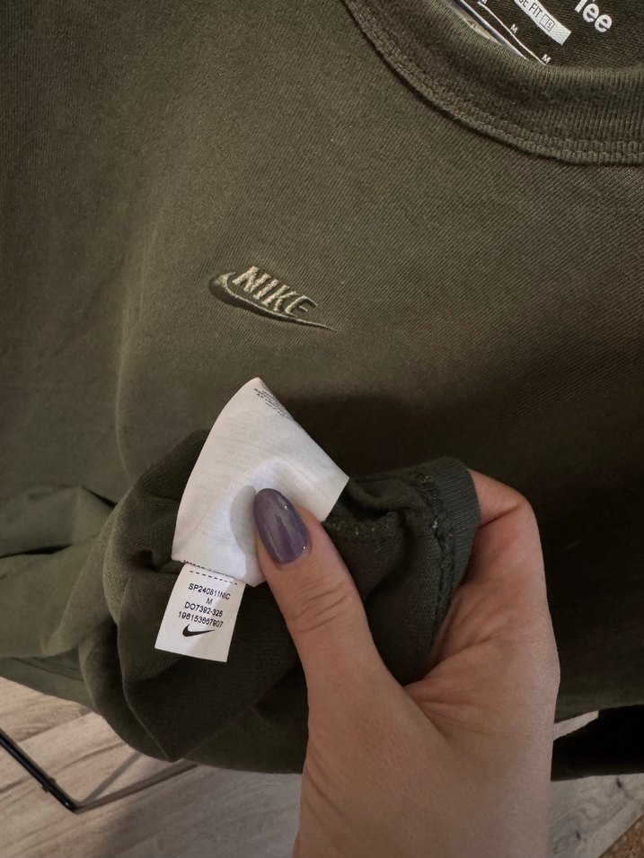 Erkek Haki Keten Kısa Kollu Tişört - Görsel 3