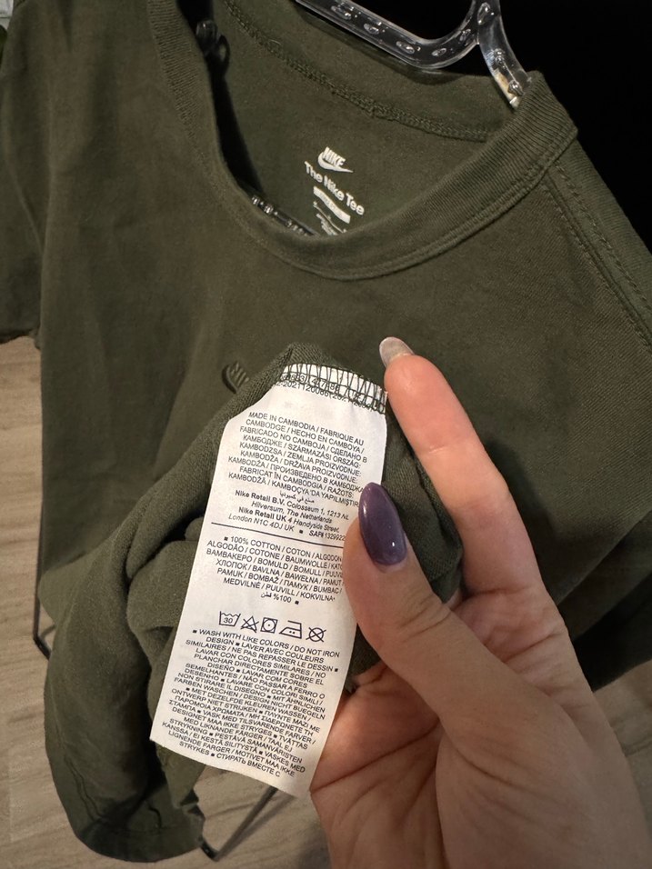 Erkek Haki Keten Kısa Kollu Tişört - Görsel 4