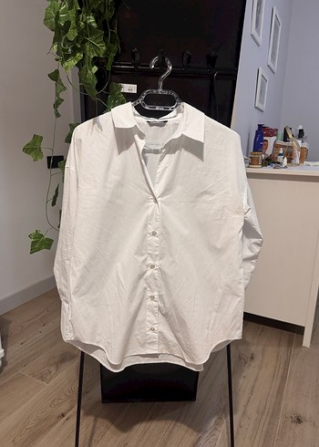 Zara BeyazBasic Kadın Gömlek - Görsel 2
