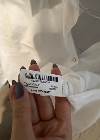 Zara BeyazBasic Kadın Gömlek - Görsel 4