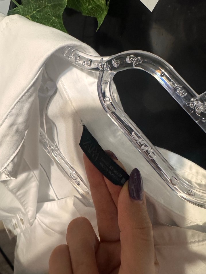 Zara BeyazBasic Kadın Gömlek - Görsel 3