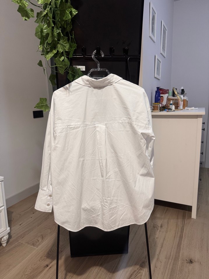Zara BeyazBasic Kadın Gömlek - Görsel 5