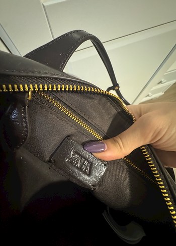 Zara Kahverengi Deri Kadın Omuz Çantası - Görsel 4