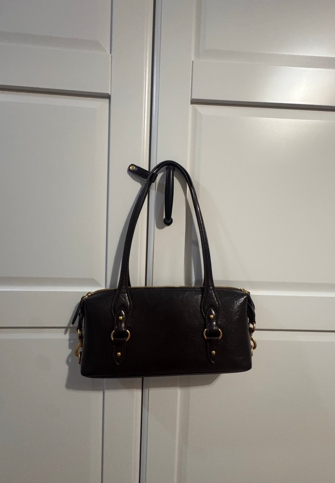 Zara Kahverengi Deri Kadın Omuz Çantası - Görsel 2