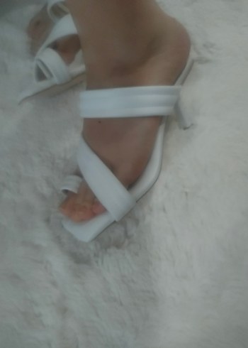 Beyaz Bambi Topuklu Terlik - Görsel 10