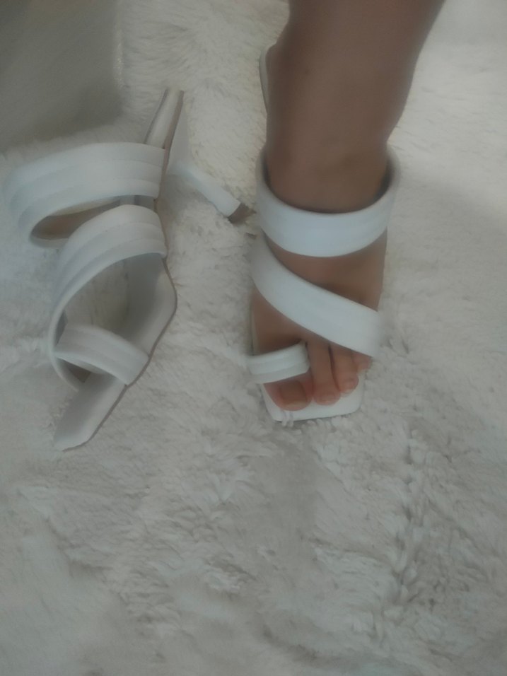 Beyaz Bambi Topuklu Terlik - Görsel 5