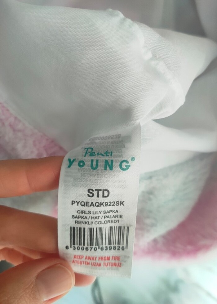 Penti renkli yumoş şapka - Görsel 2