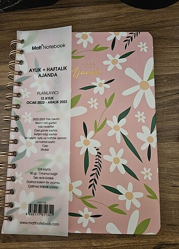  Matt notebook 2022 ajanda