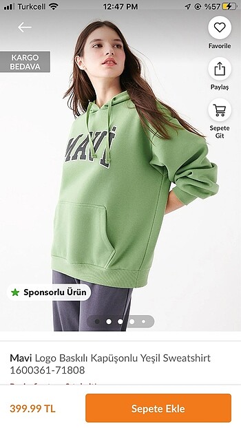 mavi sweatshirt