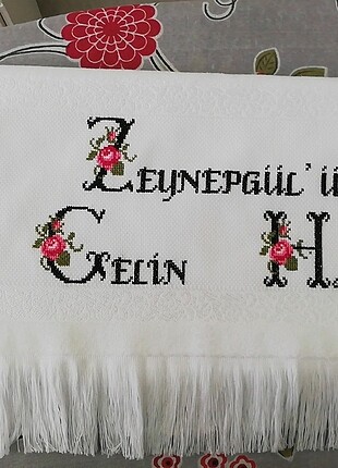 Gelin havlusu etamin islemeli