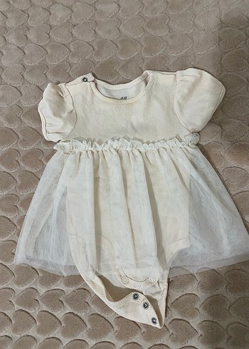 Kız Bebek pembe Pamuklu Tüllü Elbise