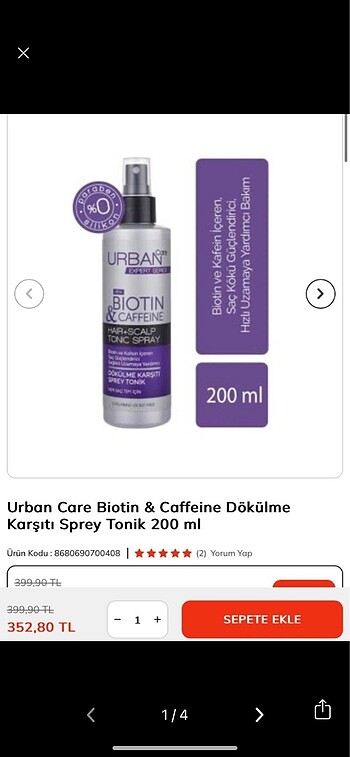 Urban sıvı saç kremi