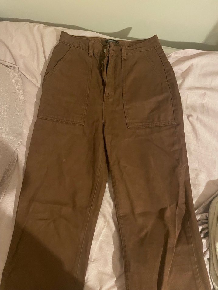 Kahverengi Kadın Kot Pantolon - Görsel 3