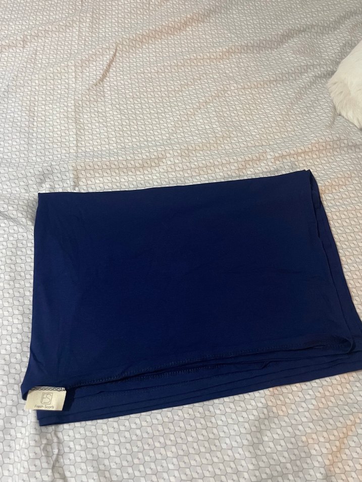 Fresh lacivert penye şal - Görsel 2