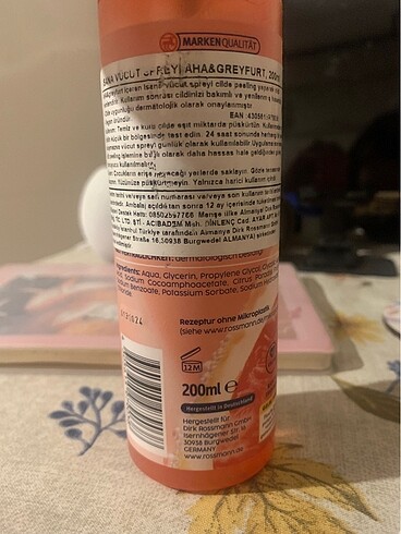 Missha Rossmann Isana AHA & Grapefruit Body Spray