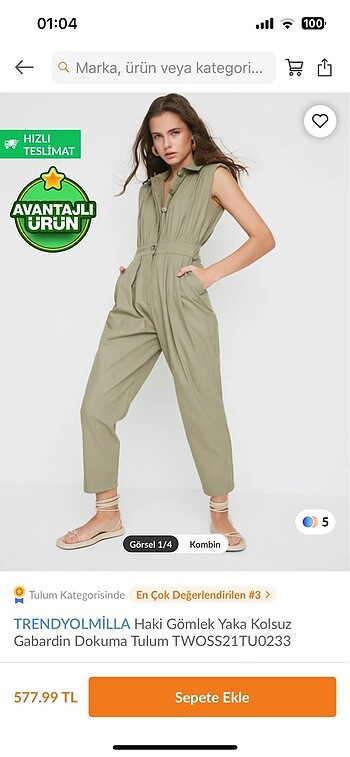 Haki tulum trendyolmilla