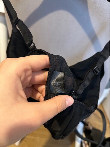 xs Beden siyah Renk H&M kadife bralet