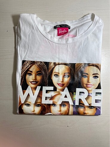 s Beden beyaz Renk Barbie Zara Tshirt