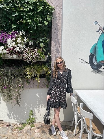 Zara Desenli Mini Elbise