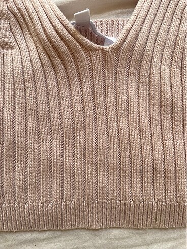 Koton crop pembe crochet