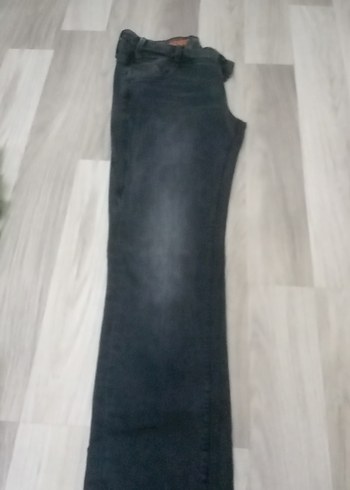Gri Kadın Midi Boy Kot Pantolon
