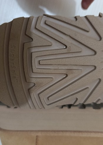 Kahverengi Kadın Süet Örgü Dolgu Topuk ayakkabı orjinal UGG - Görsel 3