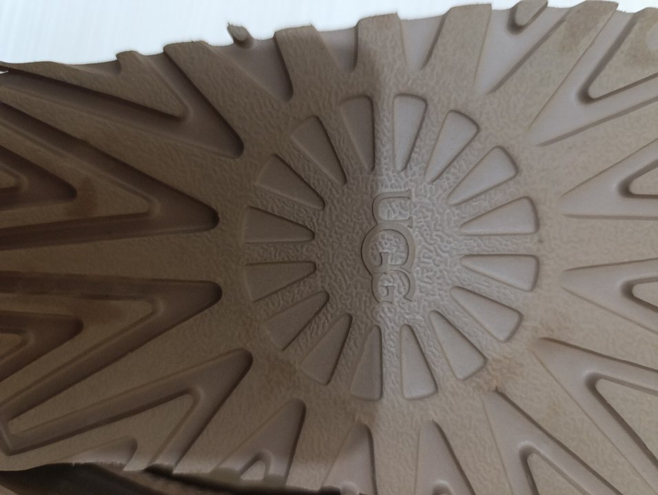 Kahverengi Kadın Süet Örgü Dolgu Topuk ayakkabı orjinal UGG - Görsel 4