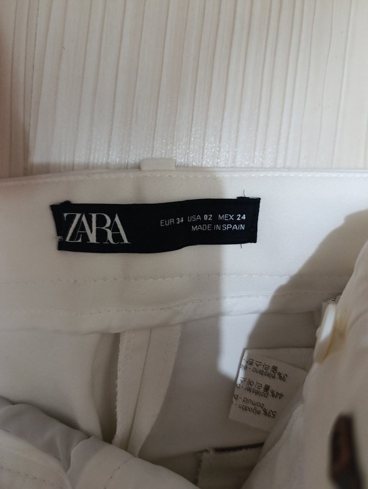 Beyaz Kadın Kumaş Pantolon - Görsel 2