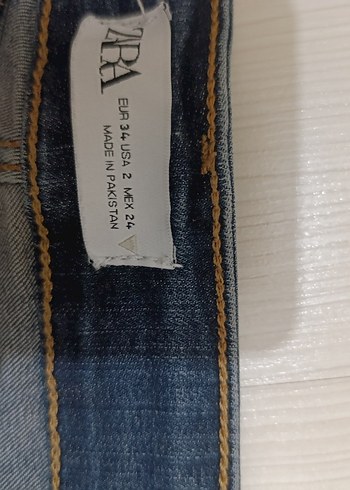Lacivert Kadın Dar Kesim Esnek Denim Pantolon - Görsel 2