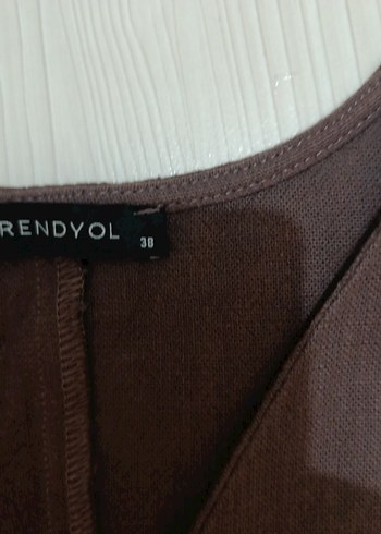 Düğmeli Keten V Yaka Kadın Yelek - Görsel 2