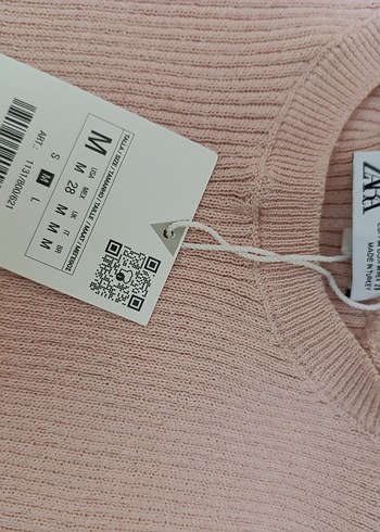 pudra rengi Kısa Kollu Triko Kadın Kazak - Görsel 3