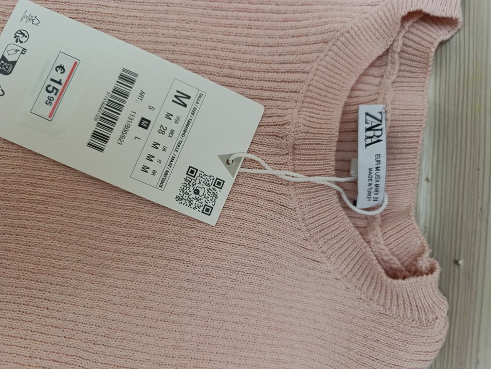 pudra rengi Kısa Kollu Triko Kadın Kazak - Görsel 3