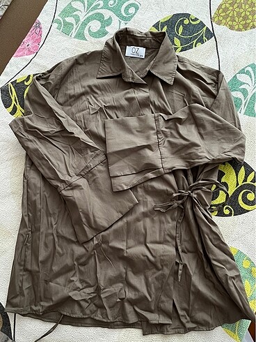 Suud Collection Özsarıcam bağlamalı Gömlek Tunik