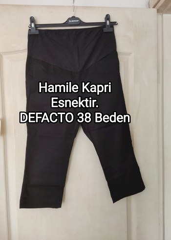 Defacto Siyah Hamile Kapri 38 Beden