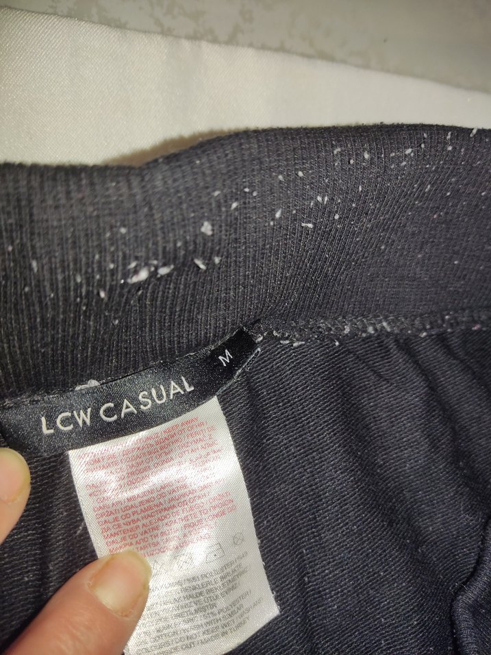 Erkek Siyah Baskılı Rahat Kesim Pantolon - Görsel 2