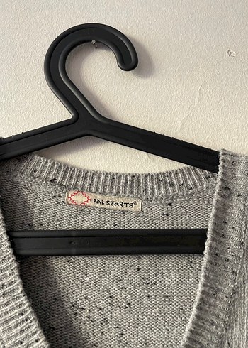 Gri V Yakalı Örgü Kadın Kazak Elbise - Görsel 2