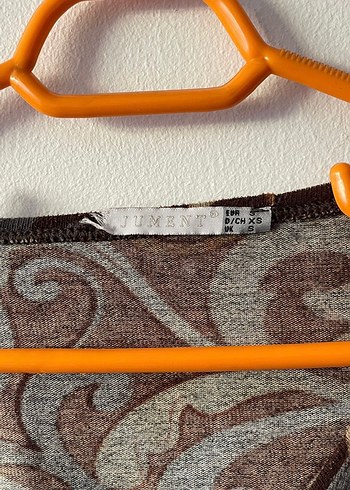 Bohem Desenli Kahverengi mini elbise - Görsel 3