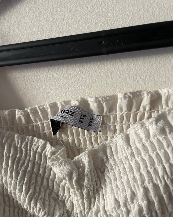 Uzun Kollu Beyaz Bluz - Görsel 3