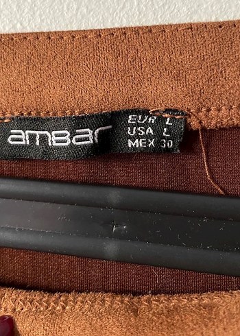 Düğmeli Kahverengi Süet Mini Etek - Görsel 4