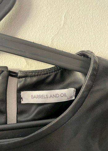 Siyah Deri  Mini Elbise - Görsel 3