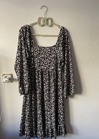 Bohem Tarz çiçekli Uzun Kollu Elbise - Görsel 5