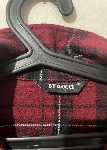 Bordo Ekose Desenli Uzun Kadın Gömlek - Görsel 3