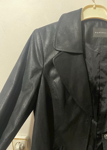 Siyah Kadın Deri Mini Ceket - Görsel 3