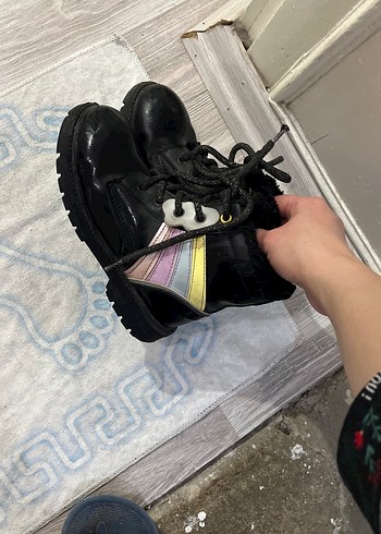 Lcw Kız Çocuk Siyah Tie-Dye Punk Bot