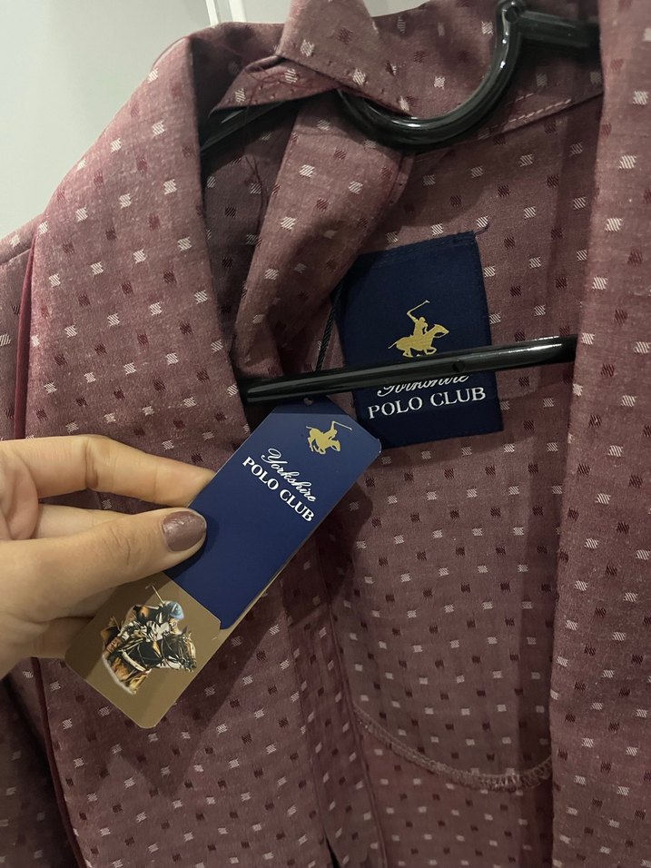 Bordo  Desenli Erkek Sabahlık - Görsel 5