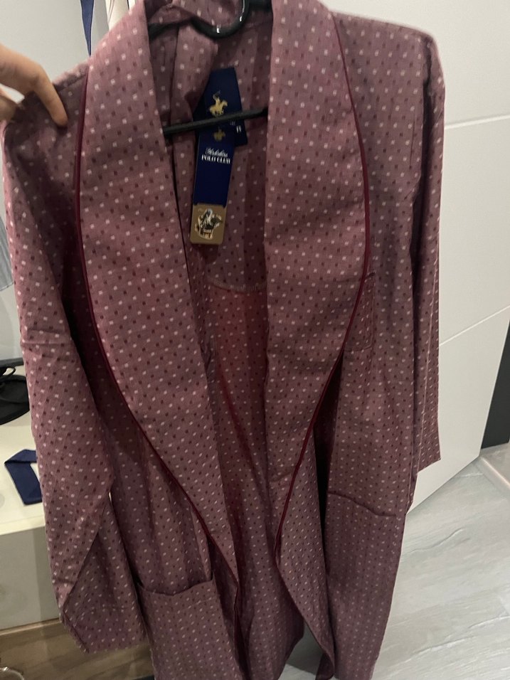 Bordo  Desenli Erkek Sabahlık - Görsel 2