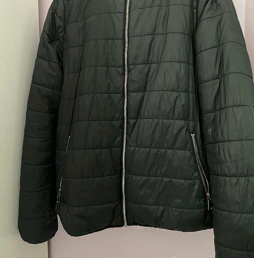 Fermuarlı Siyah Kapüşonlu Kadın Kış Montu - Görsel 5