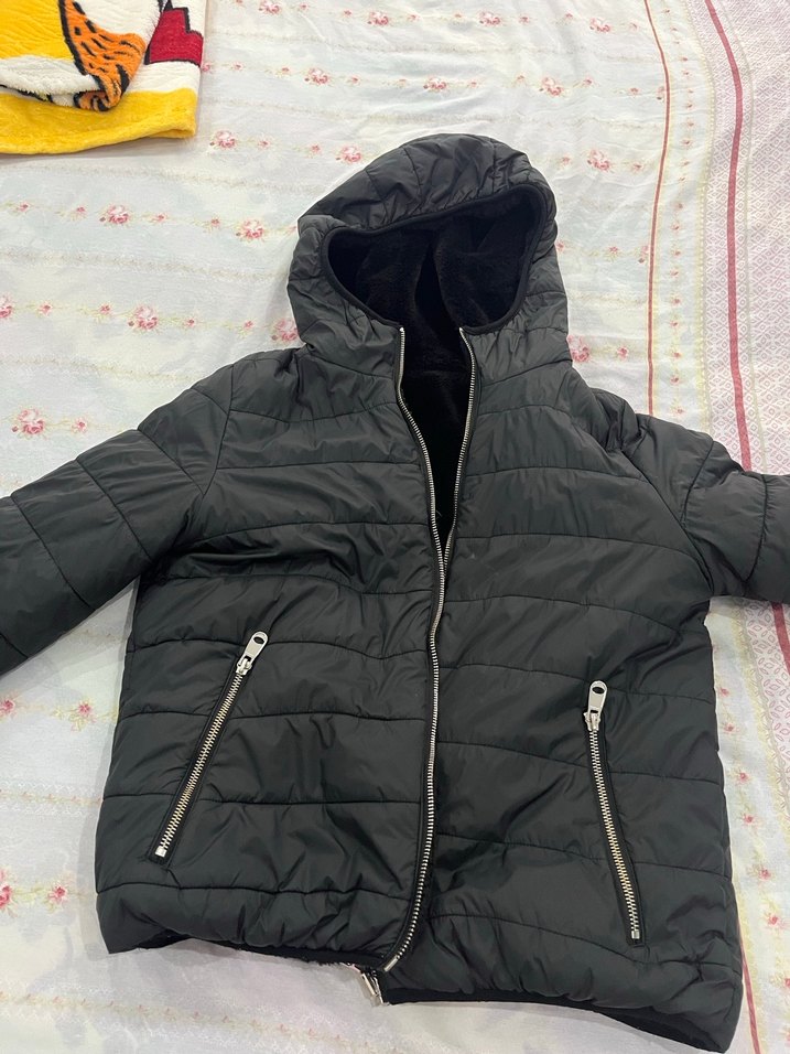 Fermuarlı Siyah Kapüşonlu Kadın Kış Montu - Görsel 4