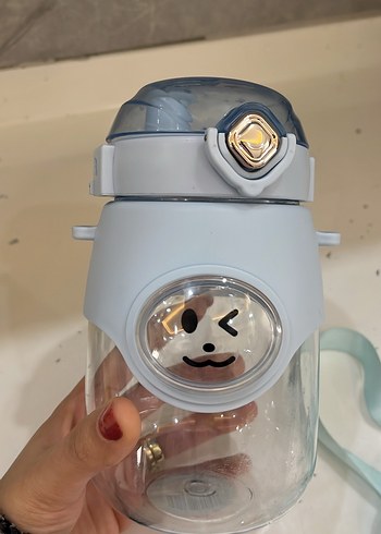 Pastel Mavi Çocuk Termos Şişesi - Görsel 2