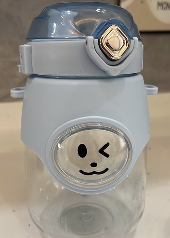 Pastel Mavi Çocuk Termos Şişesi - Görsel 3